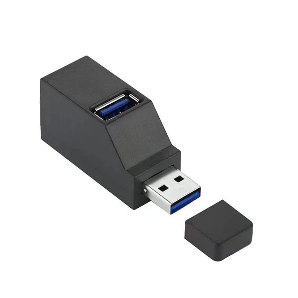 محول موزع USB 3.0 صغير من منفذ واحد إلى 3 منافذ عالي السرعة USB 2.0 للكمبيوتر المحمول وقارئ البطاقات