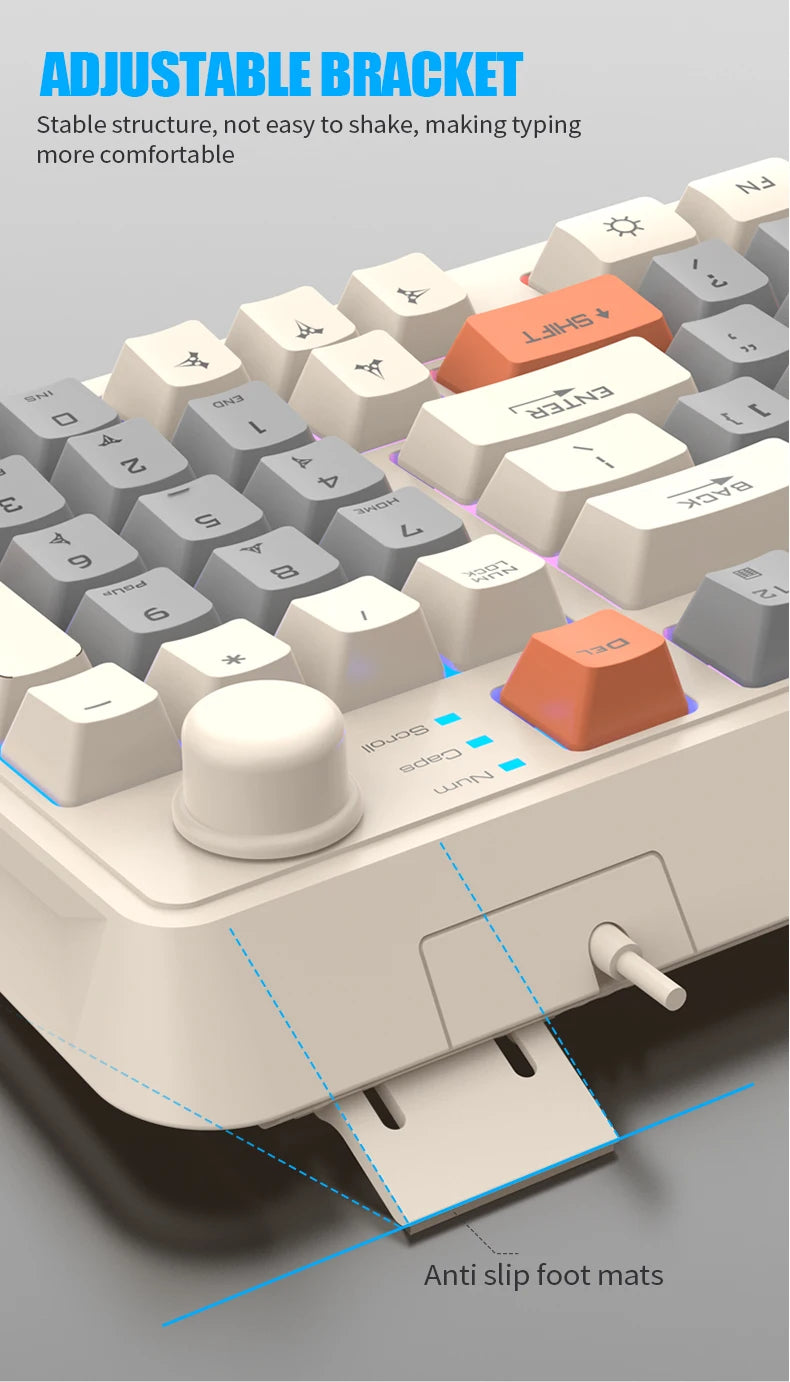 لوحة مفاتيح ألعاب سلكية 60% - إضاءة خلفية RGB - لوحة مفاتيح مدمجة فائقة الصغر - مقاومة للماء - 61 مفتاح صغير ومدمج للاعبين PC/Mac