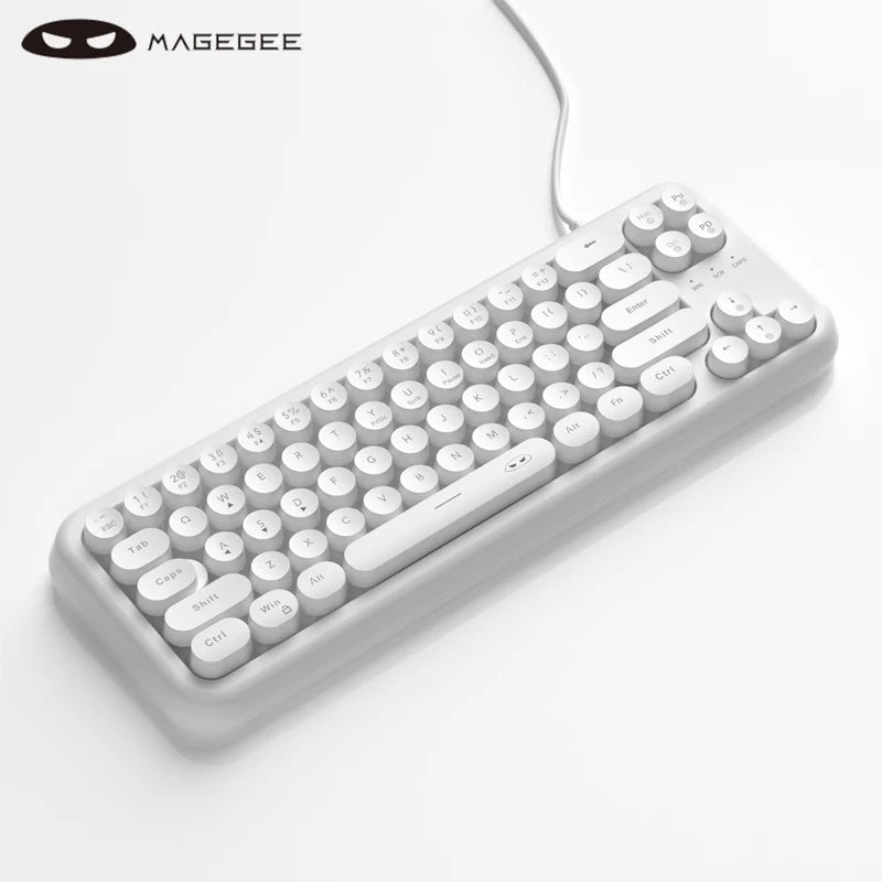 لوحة مفاتيح الألعاب المدمجة MageGee Mini 60%، لوحة مفاتيح مضيئة RGB بـ 61 مفتاح فائقة الصغر، TS91 مقاومة للماء بتصميم مريح وملمس ميكانيكي للمكتب