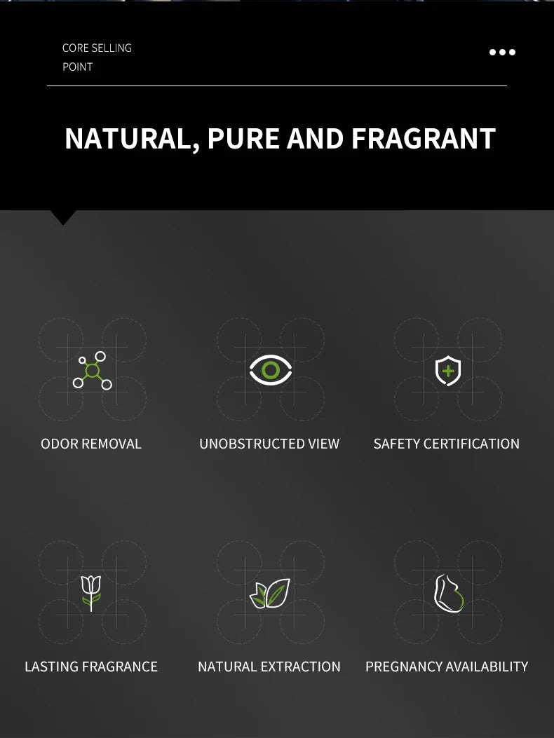 عطر السيارة - معطر هواء طويل المدى لإكسسوارات السيارة الداخلية، يحافظ على الانتعاش والجاذبية