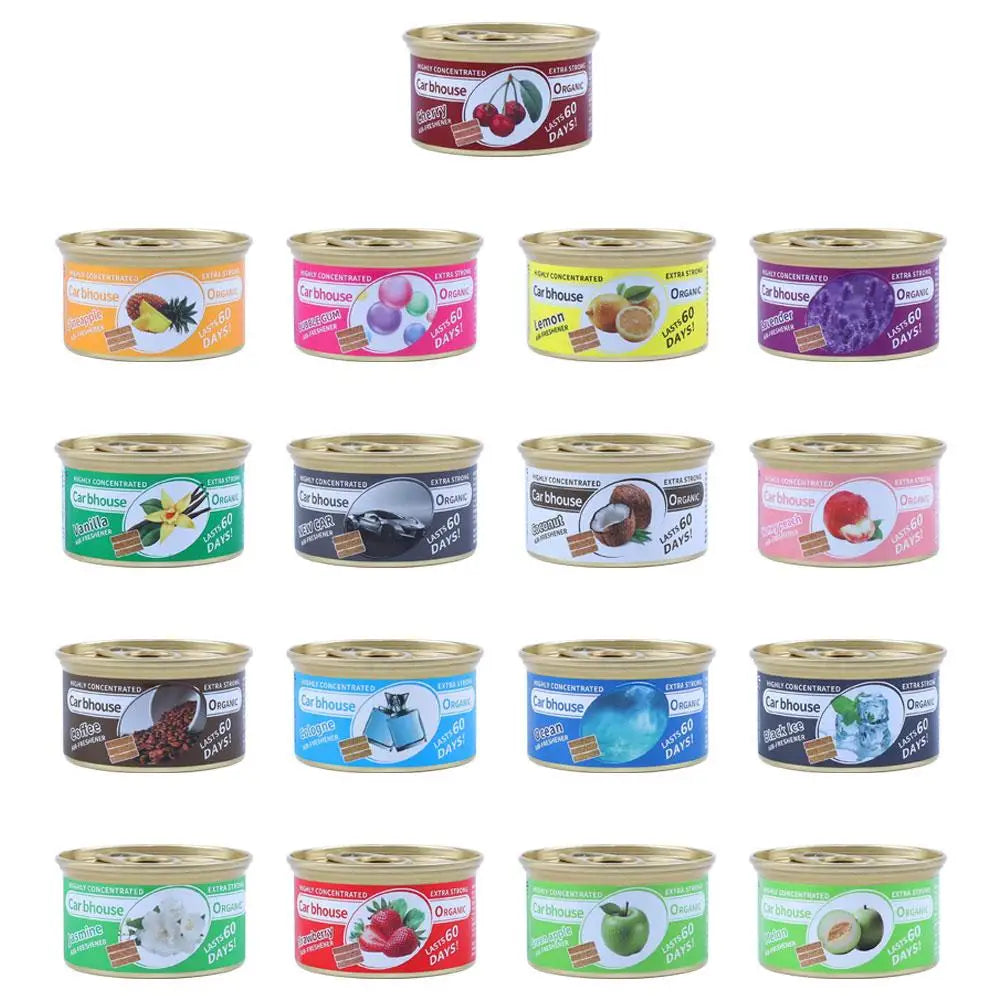 معطر هواء السيارة الداخلي - إكسسوارات زينة من الخشب الطبيعي - عطر السيارة المعلب متعدد الوظائف مع مزيل الروائح الليفي