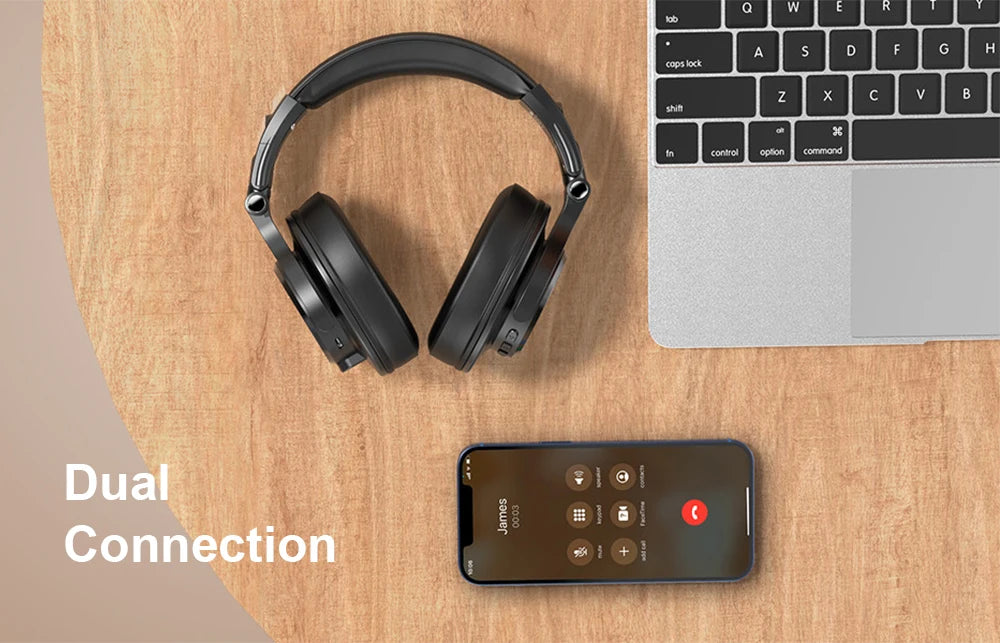 سماعات Oneodio Fusion A70 بلوتوث 5.2 - سماعات صوت عالي الدقة لاسلكية فوق الأذن - سماعات استوديو احترافية للمراقبة والدي جي - 72 ساعة تشغيل
