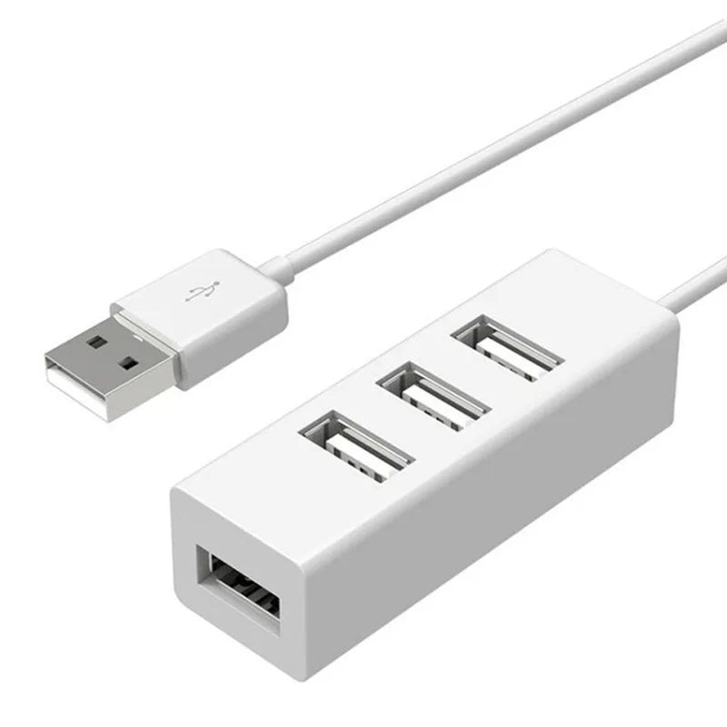 موزع USB صغير 4 منافذ - محول USB 2.0 عالي السرعة - هاب يو إس بي متعدد المنافذ للكمبيوتر وملحقات الحاسوب