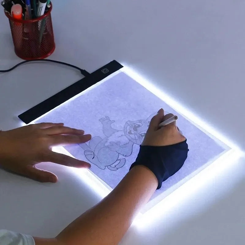 طاولة رسم LED - لوح رسم شفاف قابل لتعديل الإضاءة مع إضاءة ليلية