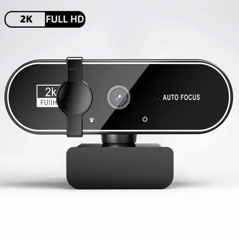 كاميرا ويب 4K كاميرا فيديو 2K بتركيز تلقائي للبث المباشر مع ميكروفون عالي الدقة 1080P للكمبيوتر/الحاسوب/اللابتوب