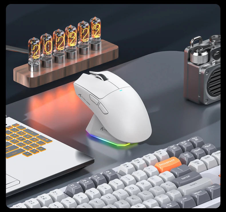 فأرة أتاك شارك X11 اللاسلكية، اتصال ثلاثي الأوضاع 2.4GHz/سلكي/بلوتوث PAW3311 22000DPI 400IPS RGB فأرة ألعاب للكمبيوتر