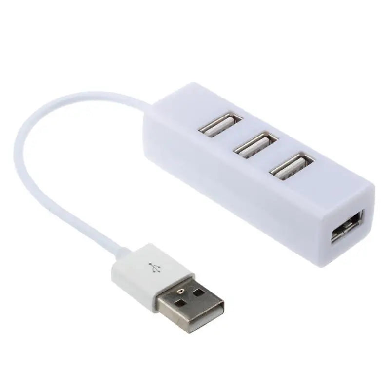موزع USB صغير 4 منافذ - محول USB 2.0 عالي السرعة - هاب يو إس بي متعدد المنافذ للكمبيوتر وملحقات الحاسوب