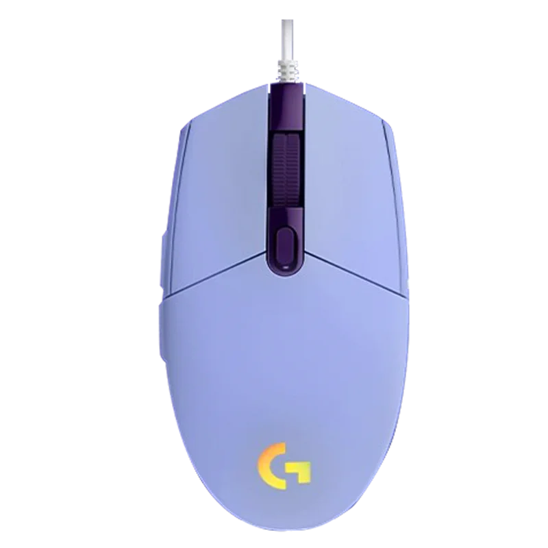ماوس جيمنج لوجيتك G102 بإضاءة RGB تصميم خفيف الوزن 200-8000 DPI الجيل الثاني مريح للكمبيوتر