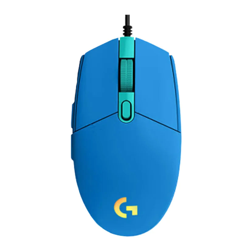 ماوس جيمنج لوجيتك G102 بإضاءة RGB تصميم خفيف الوزن 200-8000 DPI الجيل الثاني مريح للكمبيوتر