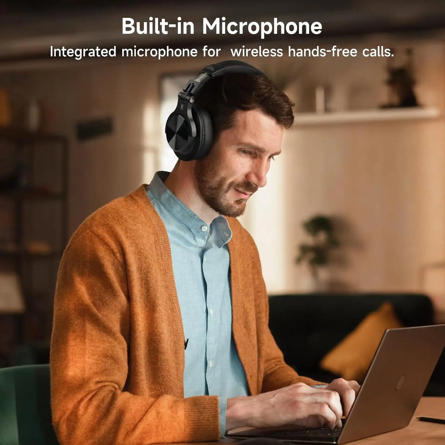 سماعات Oneodio Fusion A70 بلوتوث 5.2 - سماعات صوت عالي الدقة لاسلكية فوق الأذن - سماعات استوديو احترافية للمراقبة والدي جي - 72 ساعة تشغيل