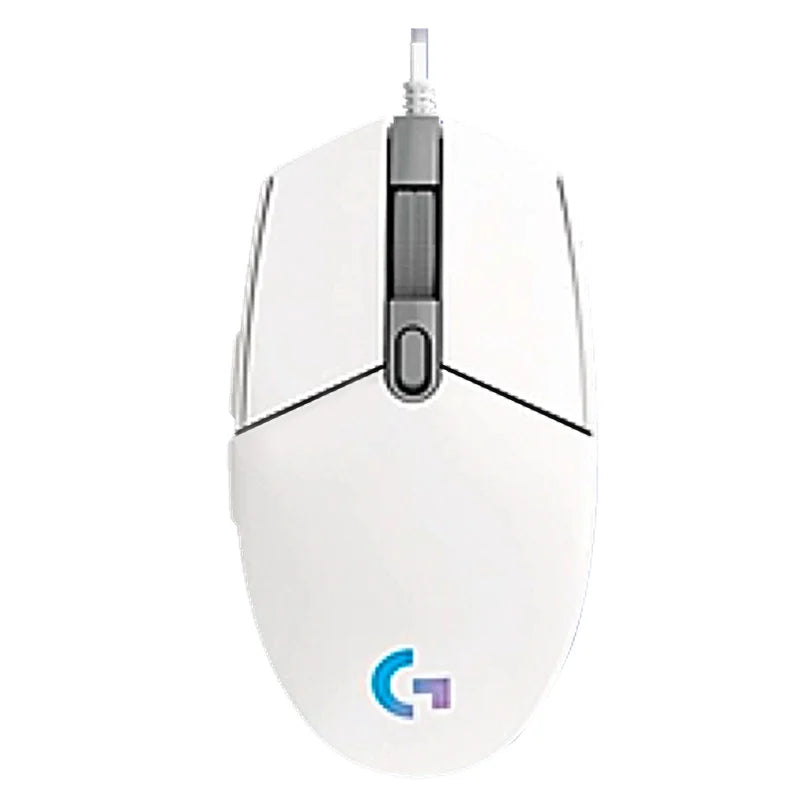 ماوس جيمنج لوجيتك G102 بإضاءة RGB تصميم خفيف الوزن 200-8000 DPI الجيل الثاني مريح للكمبيوتر