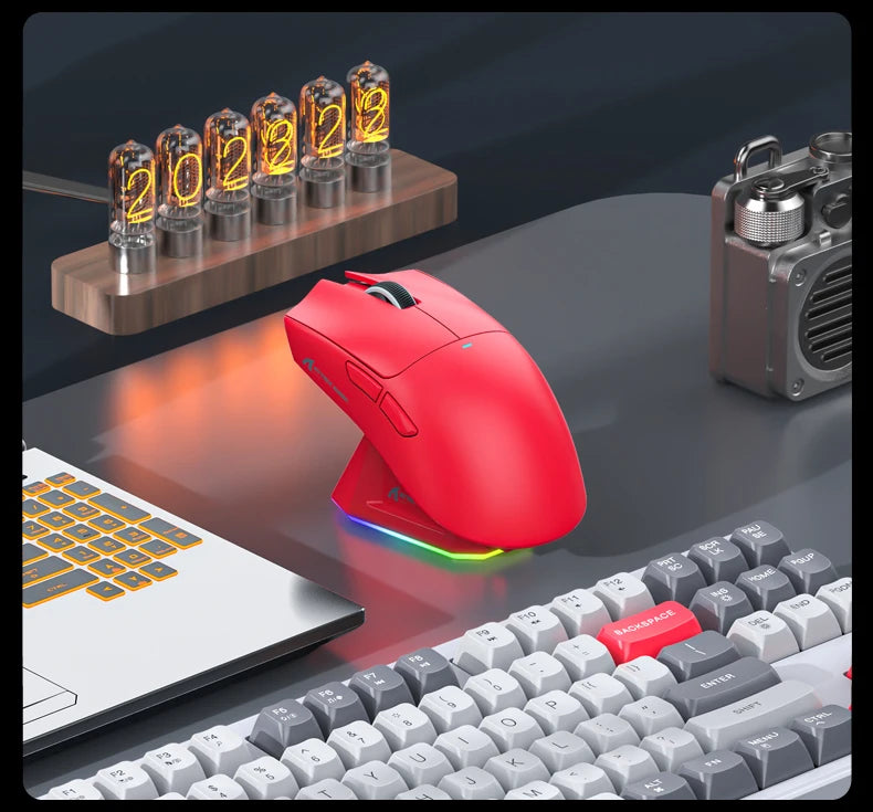 فأرة أتاك شارك X11 اللاسلكية، اتصال ثلاثي الأوضاع 2.4GHz/سلكي/بلوتوث PAW3311 22000DPI 400IPS RGB فأرة ألعاب للكمبيوتر