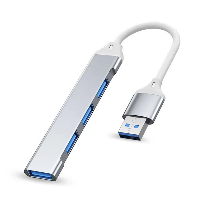 هاب USB 3.0 و USB 2.0 و USB C متعدد المنافذ عالي السرعة 5 جيجابت في الثانية للكمبيوتر - موزع 7 منافذ