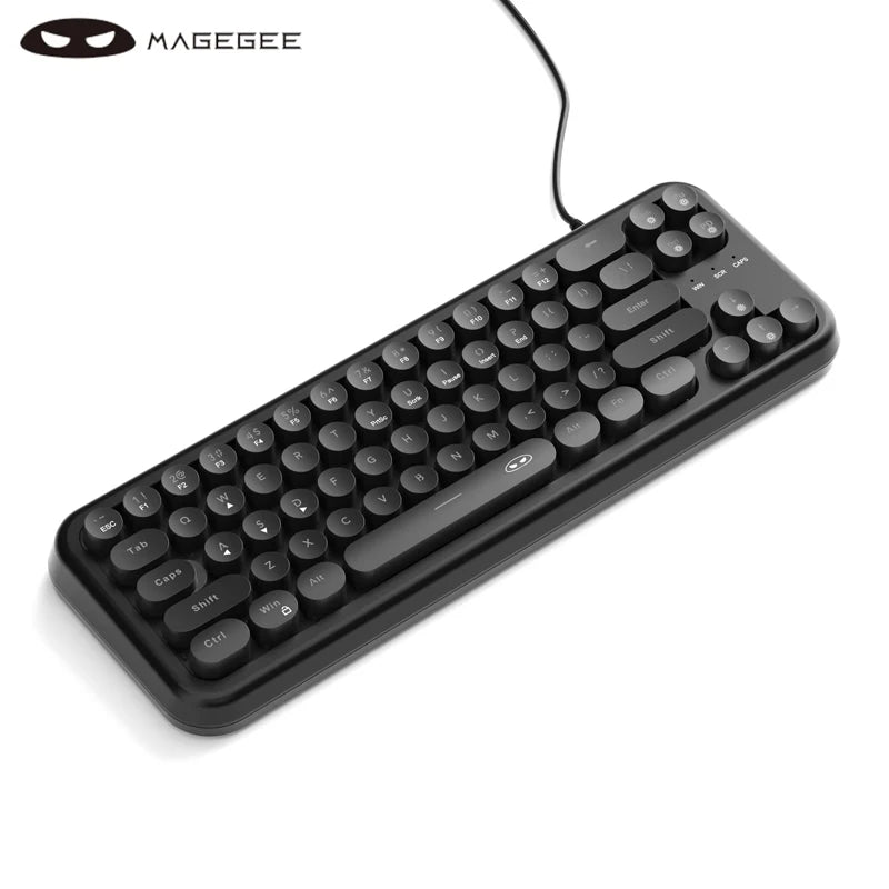 لوحة مفاتيح الألعاب المدمجة MageGee Mini 60%، لوحة مفاتيح مضيئة RGB بـ 61 مفتاح فائقة الصغر، TS91 مقاومة للماء بتصميم مريح وملمس ميكانيكي للمكتب