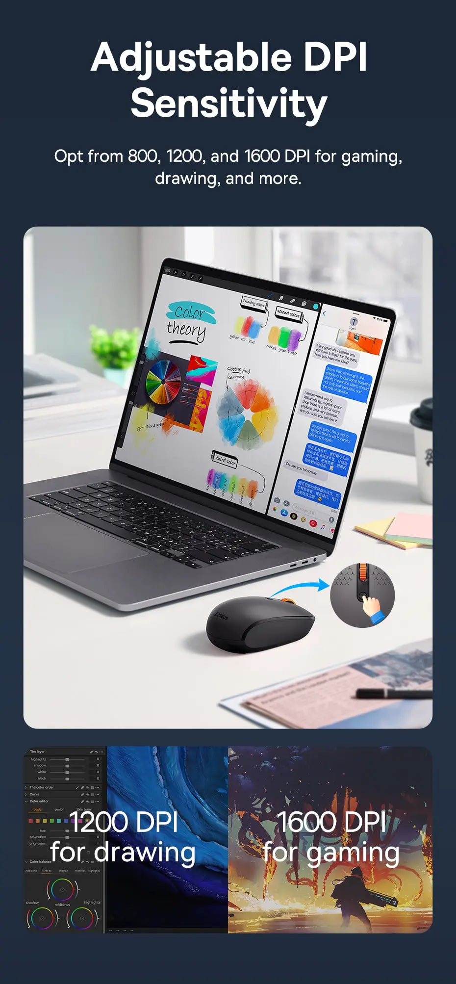 ماوس بيسوس F01B لاسلكي بلوتوث 5.0 بدقة 1600 DPI نقر صامت متوافق مع MacBook تابلت لابتوب PC إكسسوارات الألعاب ماوس 2.4G