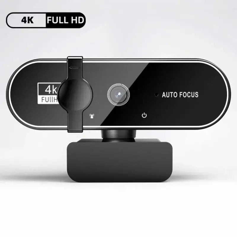 كاميرا ويب 4K كاميرا فيديو 2K بتركيز تلقائي للبث المباشر مع ميكروفون عالي الدقة 1080P للكمبيوتر/الحاسوب/اللابتوب