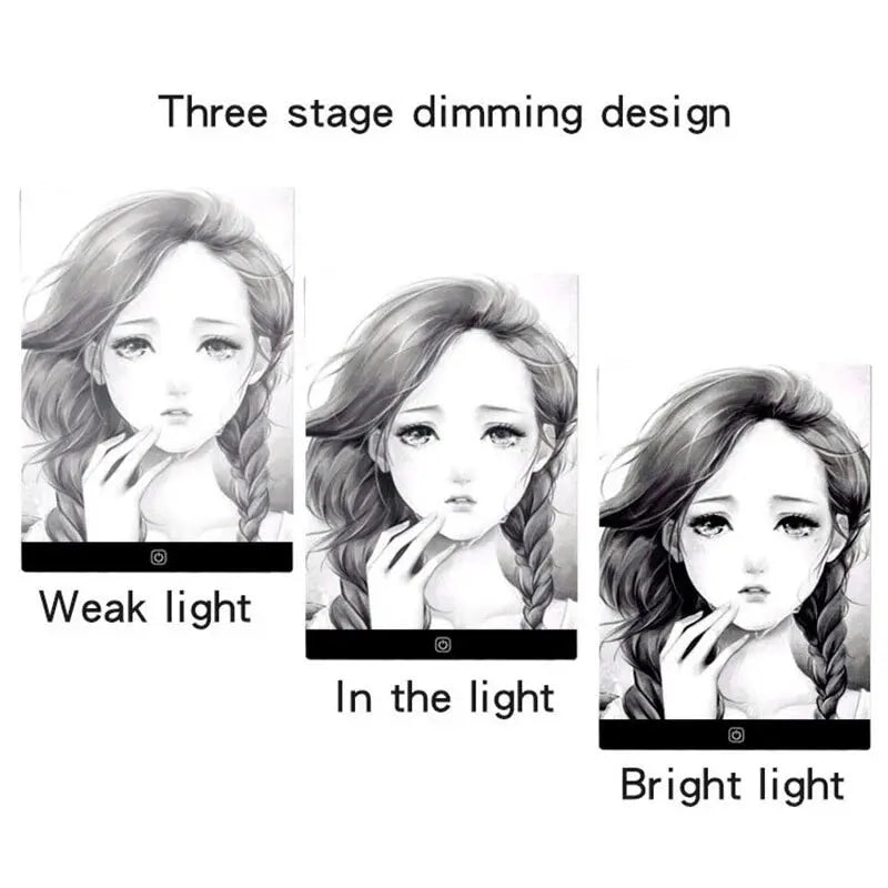 طاولة رسم LED - لوح رسم شفاف قابل لتعديل الإضاءة مع إضاءة ليلية