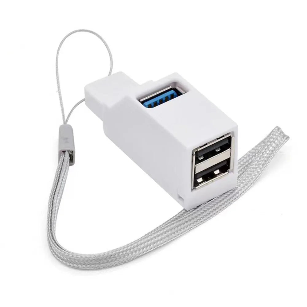 محول موزع USB 3.0 صغير من منفذ واحد إلى 3 منافذ عالي السرعة USB 2.0 للكمبيوتر المحمول وقارئ البطاقات