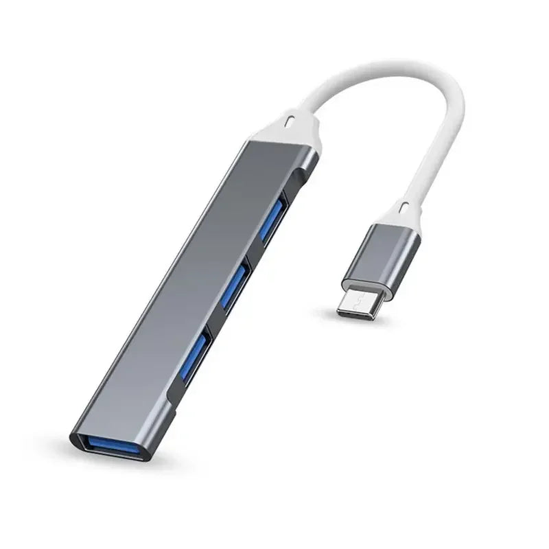 هاب USB 3.0 و USB 2.0 و USB C متعدد المنافذ عالي السرعة 5 جيجابت في الثانية للكمبيوتر - موزع 7 منافذ