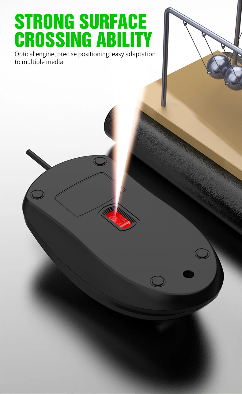 ماوس سلكي 301 للمكتب والألعاب لأجهزة الكمبيوتر المكتبية واللابتوب ماوس أعمال USB بصري
