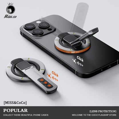 حامل هاتف مغناطيسي MagSafe، حلقة إصبع مغناطيسية 3 في 1 وحامل هاتف مغناطيسي مزدوج الجهات لأجهزة iPhone 17 16 15 14 13 12