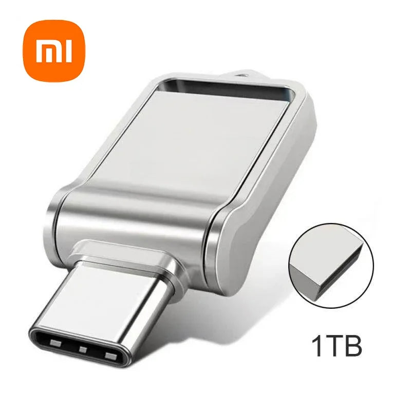 فلاش درايف شاومي 2 تيرابايت USB 3.2 عالي السرعة بمنفذ Type-C مزدوج الاستخدام ذاكرة فلاش 512 جيجابايت 1 تيرابايت للهاتف وأجهزة الكمبيوتر ويندوز 11