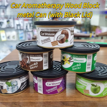 معطر هواء السيارة الداخلي - إكسسوارات زينة من الخشب الطبيعي - عطر السيارة المعلب متعدد الوظائف مع مزيل الروائح الليفي