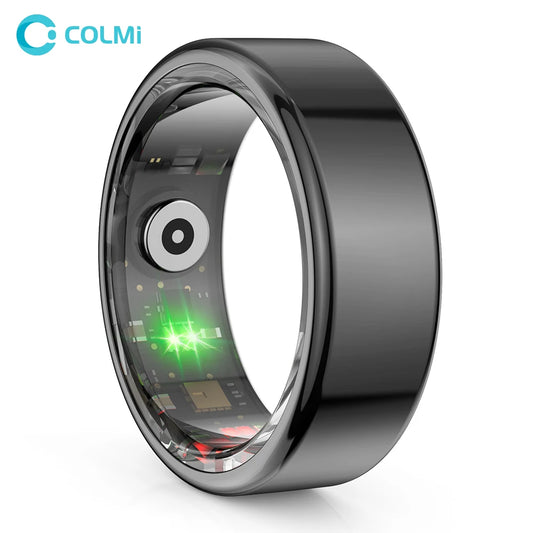 خاتم ذكي COLMI R02 بهيكل من التيتانيوم الصلب العسكري مع مراقبة صحية ومقاوم للماء IP68 و 3ATM وأنماط رياضية متعددة