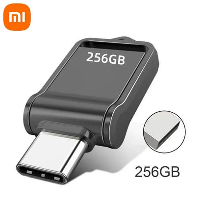 فلاش درايف شاومي 2 تيرابايت USB 3.2 عالي السرعة بمنفذ Type-C مزدوج الاستخدام ذاكرة فلاش 512 جيجابايت 1 تيرابايت للهاتف وأجهزة الكمبيوتر ويندوز 11