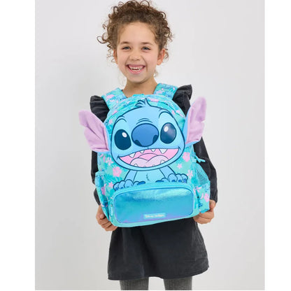 حقائب مدرسية Smiggle الجديدة  – حقيبة ظهر ديزني ستيتش، مع حقيبة طعام وزجاجة ماء – هدية للطلاب (يجب شراء كل قطعة بشكل منفصل)