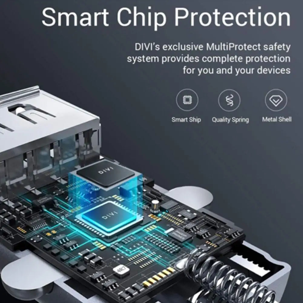 شاحن سيارة USB مزدوج 2.4 أمبير 5 فولت منفذين لولاعة السجائر محول طاقة USB شحن سريع شاحن هاتف السيارة لجميع الهواتف الذكية