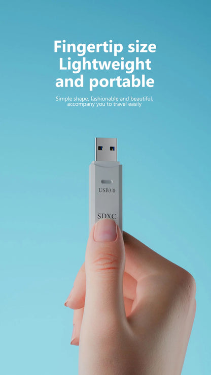 قارئ بطاقات USB 3.0 لبطاقات SD وTF - قارئ بطاقات الذاكرة 2 في 1 عالي السرعة - محول قارئ بطاقات ذكية لأجهزة الكمبيوتر والكمبيوتر المحمول