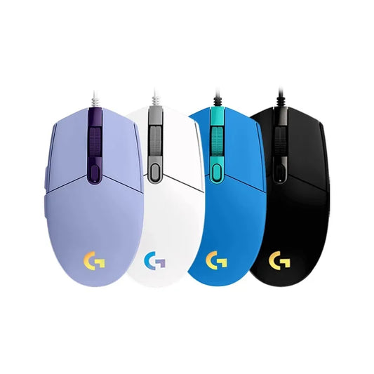 ماوس جيمنج لوجيتك G102 بإضاءة RGB تصميم خفيف الوزن 200-8000 DPI الجيل الثاني مريح للكمبيوتر