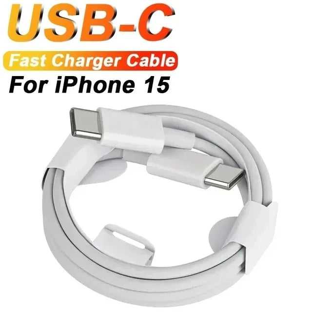 شاحن أصلي سريع PD 35 وات EU US لآيفون 16 15 14 13 11 12 برو ماكس بلس XS XR X مع كابل USB C شحن سريع تايب سي