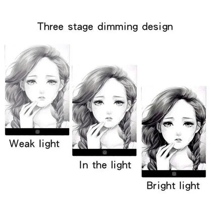 طاولة رسم LED - لوح رسم شفاف قابل لتعديل الإضاءة مع إضاءة ليلية