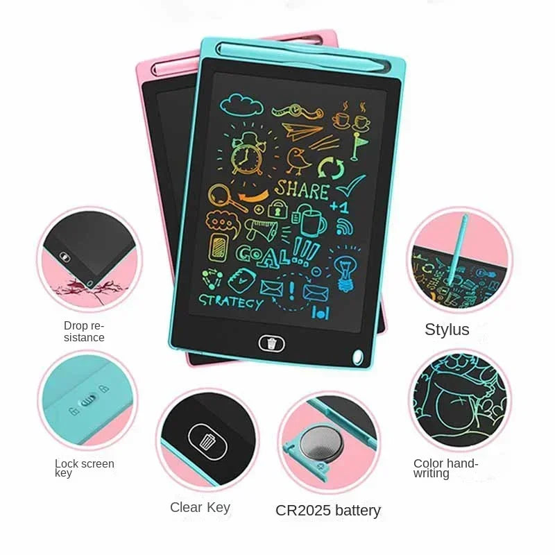 لوح رسم إلكتروني LCD 4.4/8.5 بوصة - لوحة رسم للأطفال - لعبة كتابة وخربشة - سبورة سحرية للرسم والكتابة - هدية تعليمية للأطفال