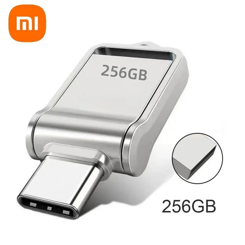 فلاش درايف شاومي 2 تيرابايت USB 3.2 عالي السرعة بمنفذ Type-C مزدوج الاستخدام ذاكرة فلاش 512 جيجابايت 1 تيرابايت للهاتف وأجهزة الكمبيوتر ويندوز 11