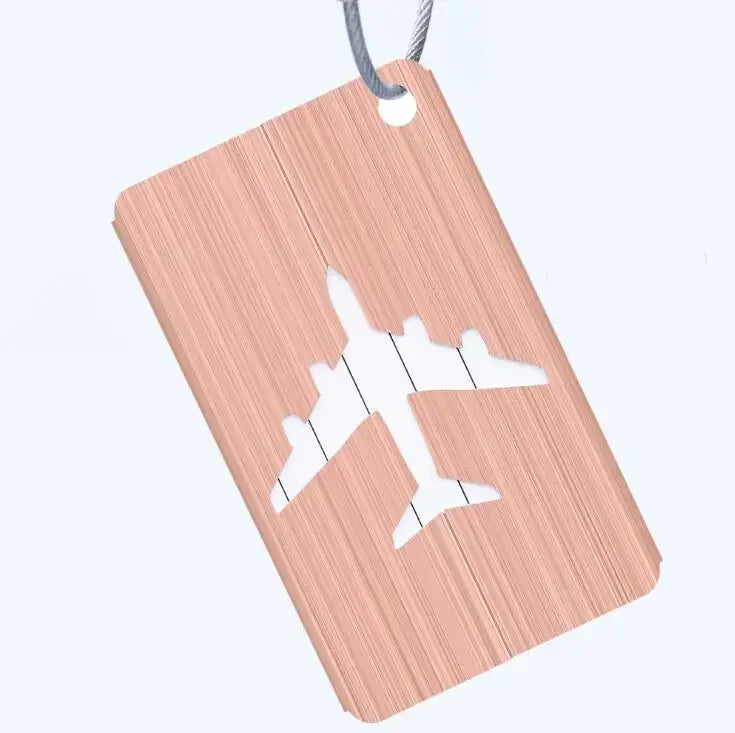 بطاقات تعريف للأمتعة بتصميم عصري، مصنوعة من سبائك الألمنيوم، للنساء والرجال، لحقيبة السفر والحقائب، حاملة اسم، من ملحقات السفر.
