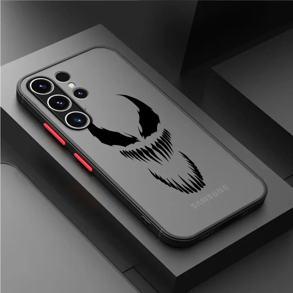 جراب مقاوم للصدمات لسامسونج جالاكسي S22 S9 S20 FE S23 Ultra Note 20 S23 FE S21 S24 Plus S10 Plus بتصميم مارفل سبايدرمان آيرون مان