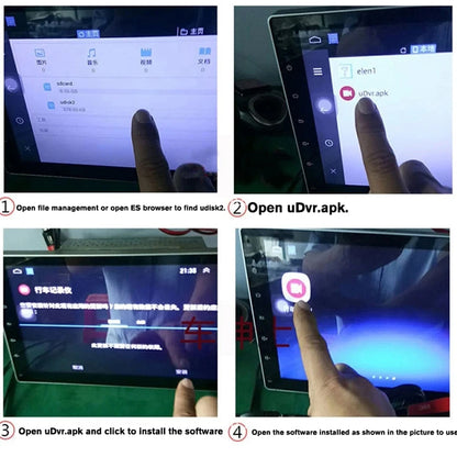كاميرا تسجيل السيارة DVR مع نظام ADAS و LDWS - كاميرا لوحة القيادة عالية الدقة 1080P لمشغل DVD أندرويد ووحدة الملاحة مع تسجيل صوتي وإنذار صوتي
