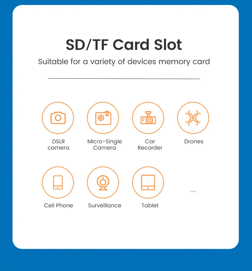 قارئ بطاقات الذاكرة متعددة الوظائف 6 في 1 OTG قارئ بطاقات SD USB2.0 Type-C/TF/SD محول ذكي لبطاقات الذاكرة