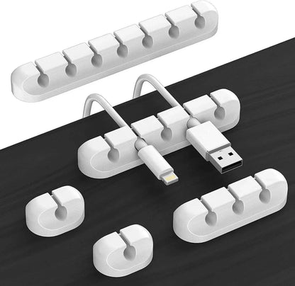 منظم أسلاك وكابلات سيليكون لف كابلات USB مشابك إدارة الأسلاك لاصقة ذاتية للماوس ولوحة المفاتيح وسماعات الرأس متوافق مع آيفون وهواوي