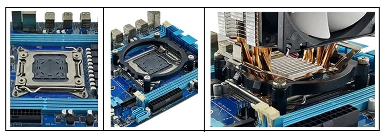 مبرد معالج بالهواء مع مروحة تبريد وأنابيب حرارية 2/4/6 متوافق مع LGA2011 x79 x99 E5 2066 2099 115x 1200 1700 i5 i7 AMD