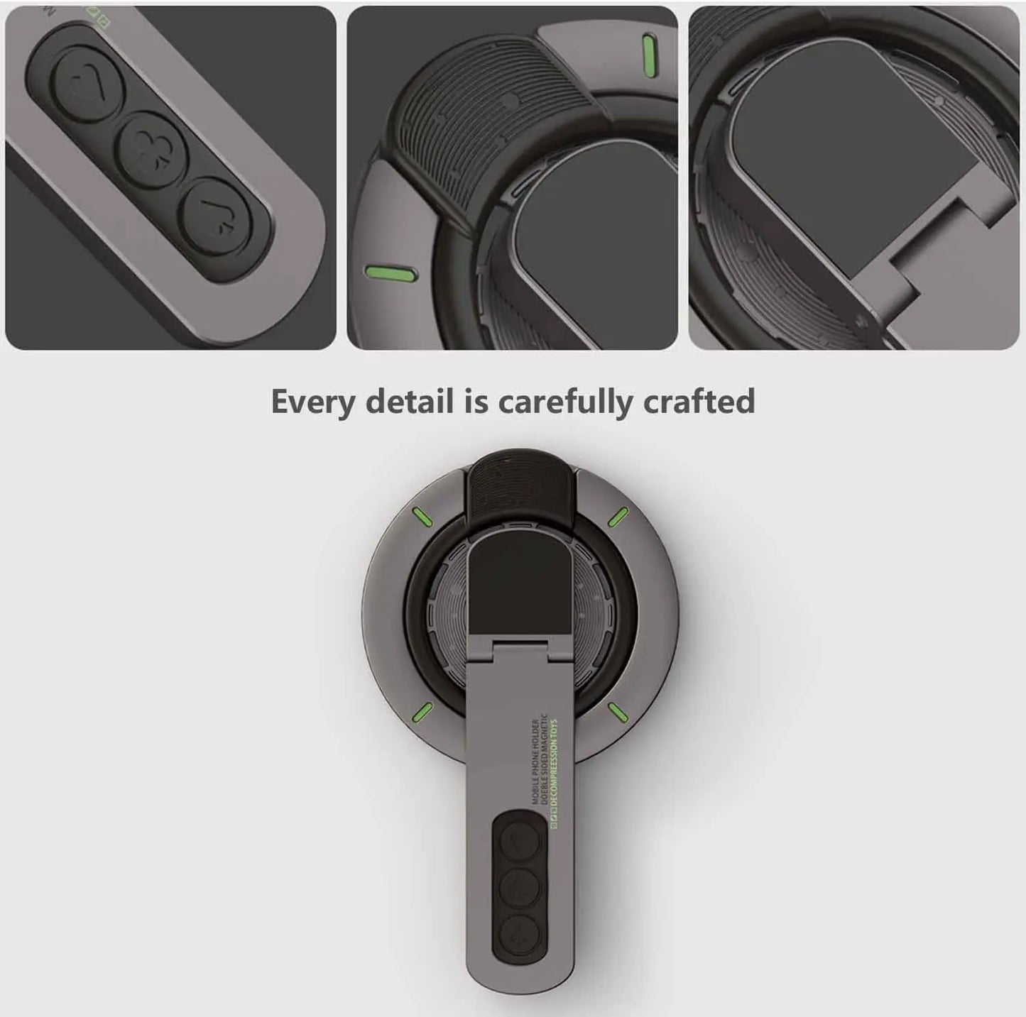 حامل هاتف مغناطيسي MagSafe، حلقة إصبع مغناطيسية 3 في 1 وحامل هاتف مغناطيسي مزدوج الجهات لأجهزة iPhone 17 16 15 14 13 12