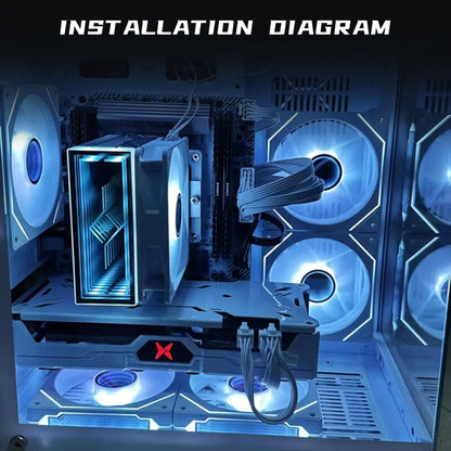 مروحة Prism 4 PRO ARGB للكمبيوتر 120 ملم - مروحة تبريد المعالج 4 أطراف مع إضاءة RGB 3 أطراف 5 فولت