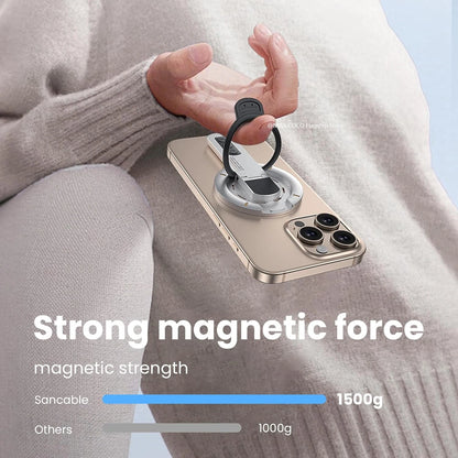 حامل هاتف مغناطيسي MagSafe، حلقة إصبع مغناطيسية 3 في 1 وحامل هاتف مغناطيسي مزدوج الجهات لأجهزة iPhone 17 16 15 14 13 12