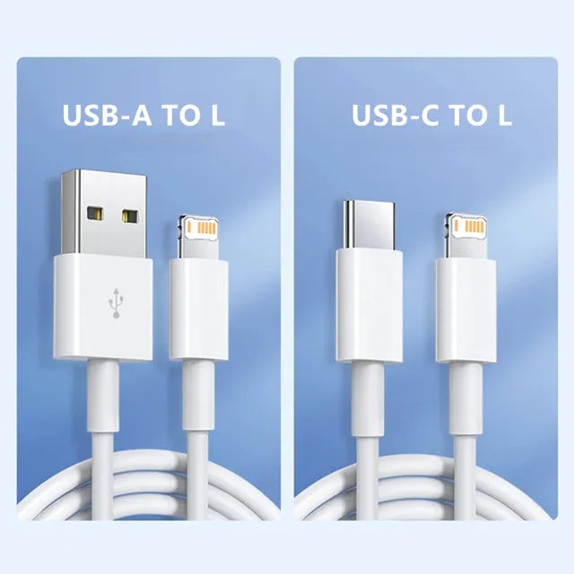 شاحن سريع PD 35 وات USB Type C لآيفون 15 14 13 12 11 برو ماكس ميني بلس XR XS مع كابل شحن البيانات المتوقعة