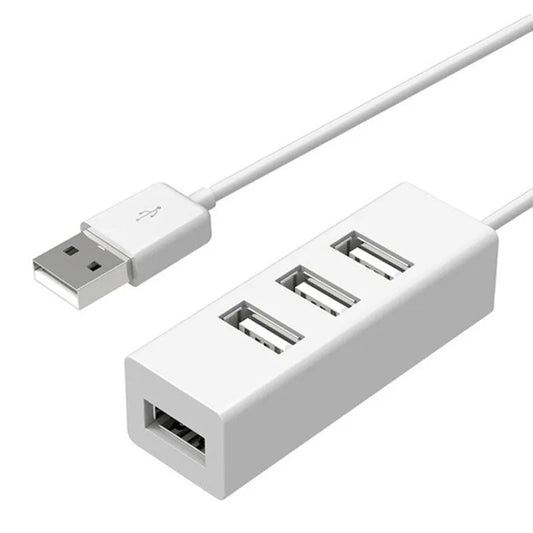 موزع USB صغير 4 منافذ - محول USB 2.0 عالي السرعة - هاب يو إس بي متعدد المنافذ للكمبيوتر وملحقات الحاسوب