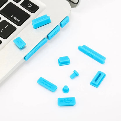 16 قطعة سدادات حماية عالمية مضادة للغبار لمنافذ اللابتوب من السيليكون - واقي مرن لمنافذ USB وأجهزة الكمبيوتر المحمول