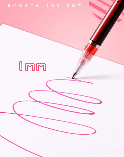 12/24 قطعة أقلام جل بألوان معدنية لامعة للمدرسة والمكتب وكتب التلوين للكبار والمجلات والرسم وأقلام فنية ترويجية
